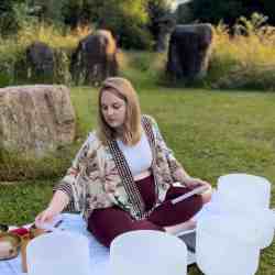 Aurora with Crystal Singing Bowls
