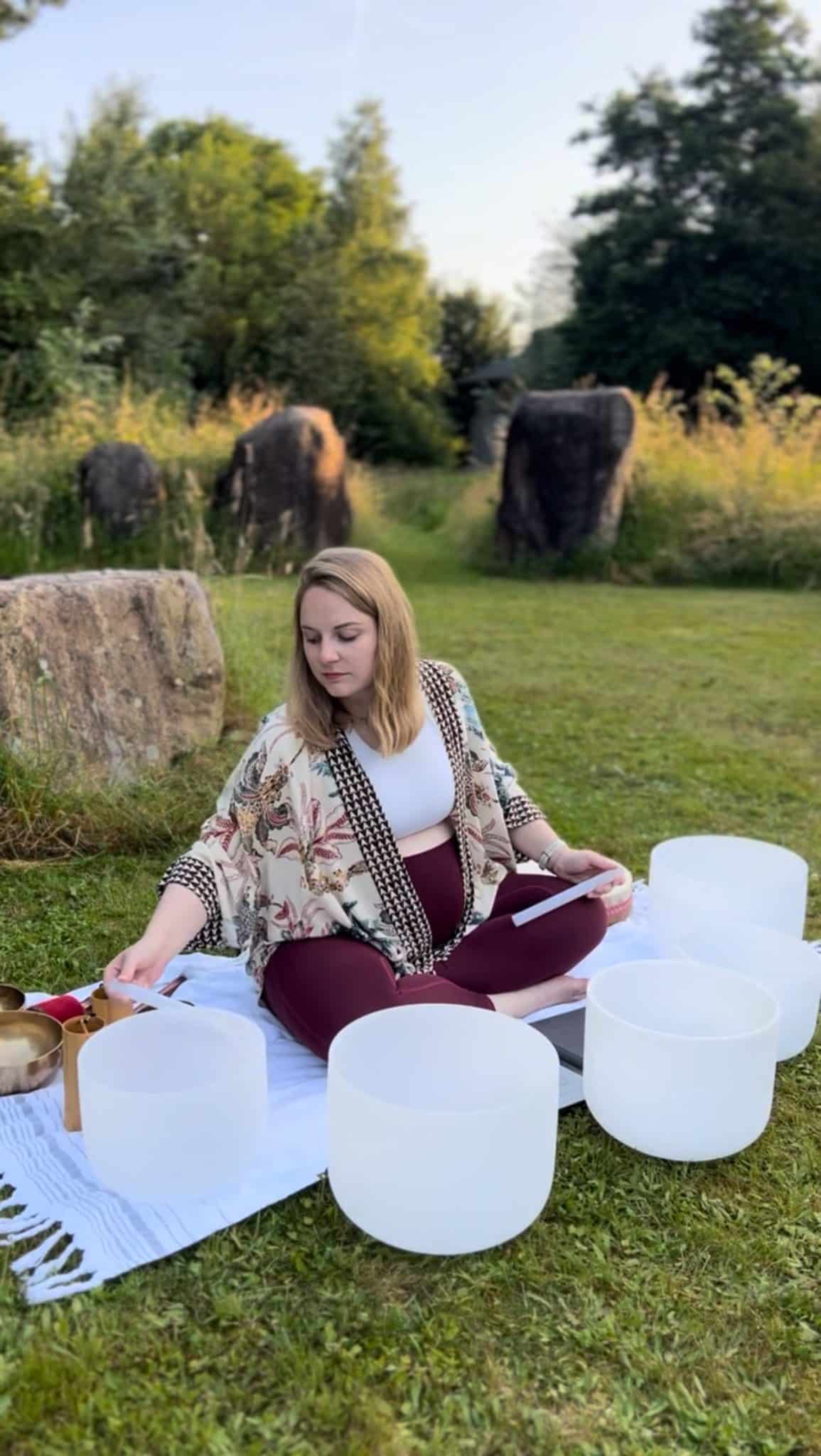 Aurora with Crystal Singing Bowls